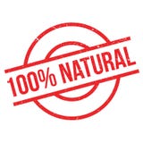 100 naturliga procent rubber stämpel Royaltyfri Bild