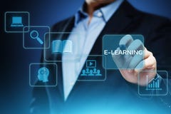 Nauczanie online edukaci Internetowej technologii Webinar kursów Online pojęcie obrazy royalty free Nauczanie online edukaci Internetowej technologii Webinar kursów Online pojęcie obrazy royalty free