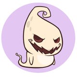 Naughty ghost smiling cartoon. Halloween vector illustration. Stock Photo Naughty ghost smiling cartoon. Halloween vector illustration. Stock Photo