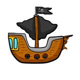 Nave di pirata impressionante royalty illustrazione gratis Nave di pirata impressionante royalty illustrazione gratis