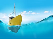 Nave en el mar