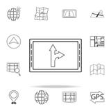 navigator on a tablet icon. navigation icons universal set for web and mobile stock illustration navigator on a tablet icon. navigation icons universal set for web and mobile stock illustration