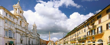 Navona Square, centre of Rome, Italy. royalty free stock image Navona Square, centre of Rome, Italy. royalty free stock image