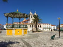 Nazare - Sitio neighbourhood square stock photography Nazare - Sitio neighbourhood square stock photography