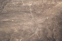 Nazca lines, Hummingbird Nasca, Peru, South America Royalty Free Stock Photos Nazca lines, Hummingbird Nasca, Peru, South America Royalty Free Stock Photos