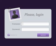 Nazwa użytkownika formularzowy menu z avatar miejscem Strona internetowa element dla twój sieć projekta ilustracji Nazwa użytkownika formularzowy menu z avatar miejscem Strona internetowa element dla twój sieć projekta ilustracji