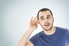 Ne peut pas vous entendre ! Images stock Ne peut pas vous entendre ! Images stock