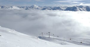 Nebelige Gondel-Alpen 4k stock footage Nebelige Gondel-Alpen 4k stock footage