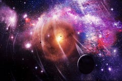 Nebula and galaxy in space. Elements of this image furnished by NASA royalty free illustration Nebula and galaxy in space. Elements of this image furnished by NASA royalty free illustration