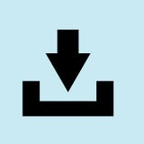 nedladdningsymbol, blå bakgrundsvektor royaltyfri illustrationer nedladdningsymbol, blå bakgrundsvektor royaltyfri illustrationer