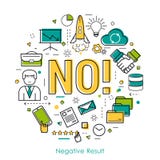 Negative result - linear concept royalty free illustration Negative result - linear concept royalty free illustration
