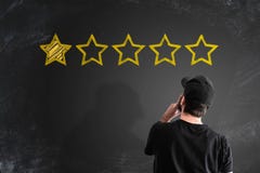 Negative service rating or customer feedback concept royalty free stock images Negative service rating or customer feedback concept royalty free stock images