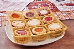 Negen types van koekjes royalty-vrije stock afbeeldingen Negen types van koekjes royalty-vrije stock afbeeldingen