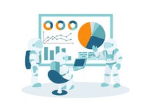 Negocio del espacio, gestión del flujo de trabajo y plantilla del infographics de las situaciones de la oficina stock de ilustración Negocio del espacio, gestión del flujo de trabajo y plantilla del infographics de las situaciones de la oficina stock de ilustración