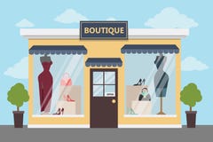 Negozio di vestiti del boutique illustrazione vettoriale Negozio di vestiti del boutique illustrazione vettoriale