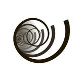 Negro de los espirales en el fondo blanco stock de ilustración Negro de los espirales en el fondo blanco stock de ilustración
