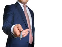 Negócio - homem que alcança a pena de esferográfica imagens de stock royalty free Negócio - homem que alcança a pena de esferográfica imagens de stock royalty free