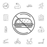 Nenhum ícone do fastfood Ilustração simples do elemento Nenhum projeto do símbolo do fastfood grupo da coleção do Gym e da saúde ilustração do vetor Nenhum ícone do fastfood Ilustração simples do elemento Nenhum projeto do símbolo do fastfood grupo da coleção do Gym e da saúde ilustração do vetor