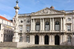 Neo classical facade. City Hall. Lisbon. Portugal Royalty Free Stock Photography Neo classical facade. City Hall. Lisbon. Portugal Royalty Free Stock Photography