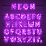 Neon banner text. Neon font city color purple, Alphabet font. Vector illustration vector illustration Neon banner text. Neon font city color purple, Alphabet font. Vector illustration vector illustration