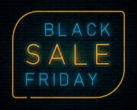 Neon-Black Friday vektor abbildung Neon-Black Friday vektor abbildung