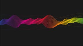 Neon colorful abstract vector wave lines blue, yellow, pink and purple colors isolated on black background for technology, vector illustration Neon colorful abstract vector wave lines blue, yellow, pink and purple colors isolated on black background for technology, vector illustration