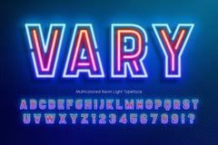 Neon light alphabet, extra glowing font design vector illustration Neon light alphabet, extra glowing font design vector illustration