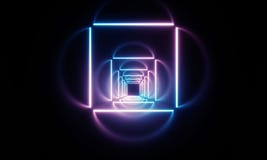 Neon light tunnel stock illustration Neon light tunnel stock illustration