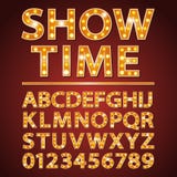 Neonröhrebuchstabegussshowkino oder -theater des Vektors orange stock abbildung Neonröhrebuchstabegussshowkino oder -theater des Vektors orange stock abbildung