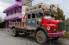 Nepalese colorful truck stock images Nepalese colorful truck stock images