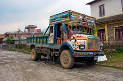 Nepalese colorful truck stock photography Nepalese colorful truck stock photography