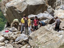 Nepalese mens build road royalty free stock photos Nepalese mens build road royalty free stock photos