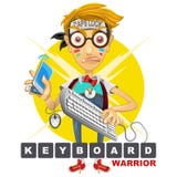 Nerd Geek Keyboard Warrior illustration Stock Photography Nerd Geek Keyboard Warrior illustration Stock Photography