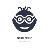 nerd smile icon on white background. Simple element illustration from UI concept stock illustration nerd smile icon on white background. Simple element illustration from UI concept stock illustration