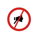 Nessun segno e simbolo gridanti di vettore dell'icona isolati su fondo bianco, nessun concetto gridante di logo royalty illustrazione gratis Nessun segno e simbolo gridanti di vettore dell'icona isolati su fondo bianco, nessun concetto gridante di logo royalty illustrazione gratis