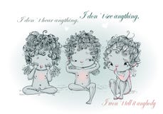 Nette Engels- oder Amorvektorillustration vektor abbildung Nette Engels- oder Amorvektorillustration vektor abbildung
