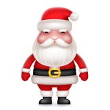 Nette realistische Santa Claus Toy Character Icon Isolated Vector-Illustration der Karikatur-3d vektor abbildung Nette realistische Santa Claus Toy Character Icon Isolated Vector-Illustration der Karikatur-3d vektor abbildung
