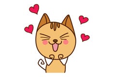 Nettes Cat Sticker-Gefühl geliebt Stockfotografie Nettes Cat Sticker-Gefühl geliebt Stockfotografie