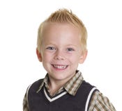 Nettes Little Boy-Porträt lokalisiert auf Weiß stockbild Nettes Little Boy-Porträt lokalisiert auf Weiß stockbild