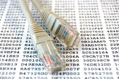 Network Cable And Encryption Key Stock Photos