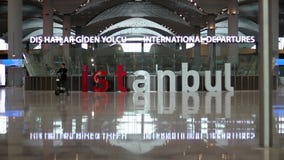 Neues Istanbul-Flughafenabfertigungsgebäude Dritter Istanbul-Flughafen stock footage Neues Istanbul-Flughafenabfertigungsgebäude Dritter Istanbul-Flughafen stock footage