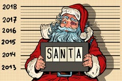 2018 neues Jahr, Foto lustige Santa Claus unter Festnahme lizenzfreie abbildung 2018 neues Jahr, Foto lustige Santa Claus unter Festnahme lizenzfreie abbildung