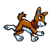 Neugieriger gehender Brown-Hund lizenzfreie abbildung Neugieriger gehender Brown-Hund lizenzfreie abbildung