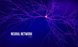 Neural network 3d abstract vector illustration. Data tree with root. Information stream. Kernel computing system royalty free illustration Neural network 3d abstract vector illustration. Data tree with root. Information stream. Kernel computing system royalty free illustration