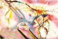 Neurones de explosion de cerveau de recherches de système nerveux de neurone de dégénération de recherches de neurone illustration de vecteur Neurones de explosion de cerveau de recherches de système nerveux de neurone de dégénération de recherches de neurone illustration de vecteur