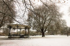 Nevadas fortes em Bedford, Inglaterra fotos de stock royalty free Nevadas fortes em Bedford, Inglaterra fotos de stock royalty free