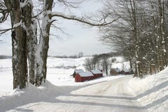 Nevadas frescas a lo largo de los caminos de Vermont fotografía de archivo libre de regalías Nevadas frescas a lo largo de los caminos de Vermont fotografía de archivo libre de regalías