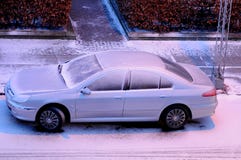 A neve cai em Dinamarca imagens de stock royalty free A neve cai em Dinamarca imagens de stock royalty free