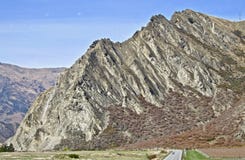 Nevis Bluff dichtbij Queenstown, Nieuw Zeeland royalty-vrije stock foto Nevis Bluff dichtbij Queenstown, Nieuw Zeeland royalty-vrije stock foto