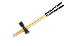 New Chopsticks Isolated On Whiteю Stock Images